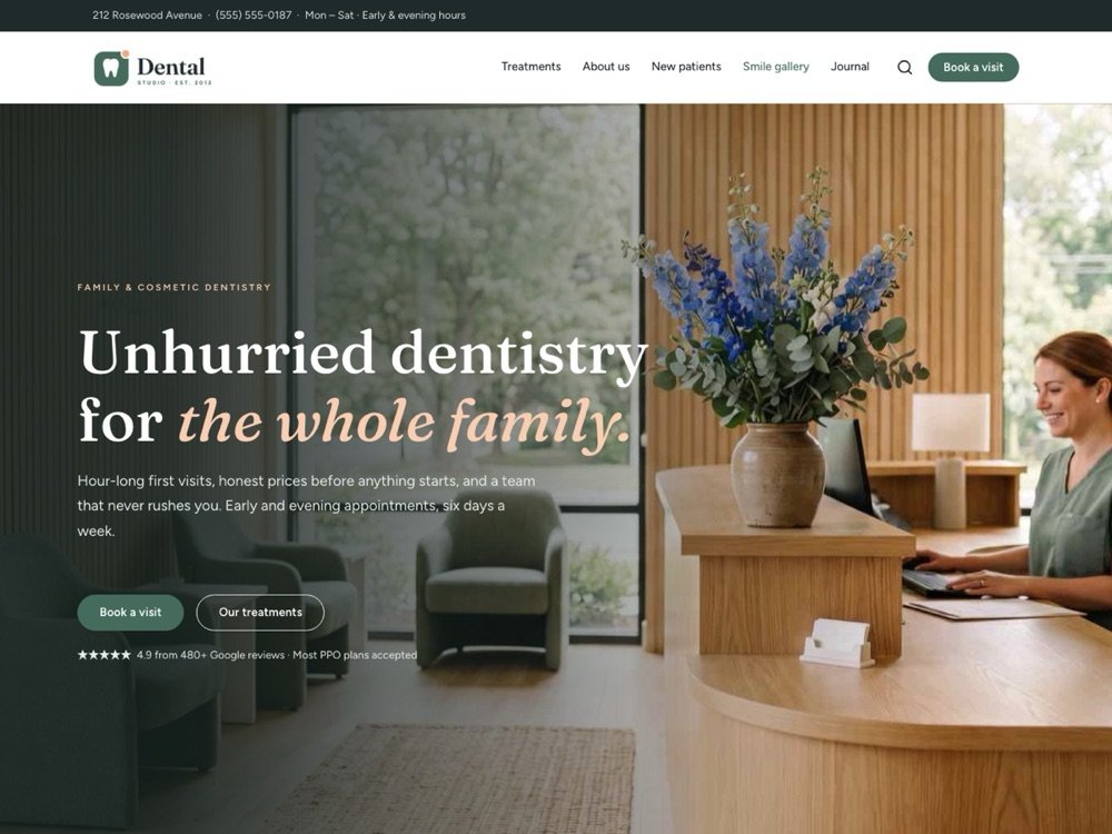 Dentist demo home page